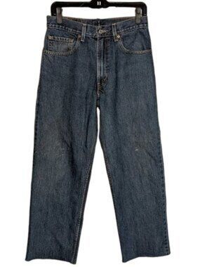 Levi Strauss & Co 550 Dark Stonewash Relaxed Straight Leg Fit Wide Jeans 32x28